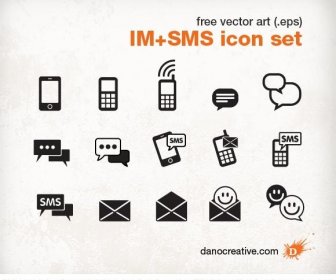 Anında Mesajlaşma Sms Icon Set