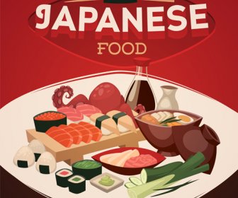 Masakan Internasional Mempublikasikan Vektor Template