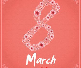 Desain Banner Hari Wanita Internasional Dengan Latar Belakang Bunga