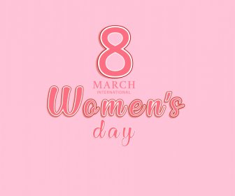   International Womens Day Banner Template Texts Number Decor