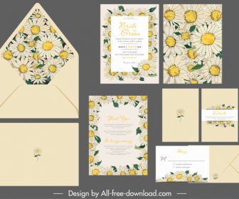 Modelo De Cartão Convite Elegante Daisy Botany Decoração
