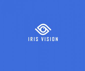 iris vision logo for nonprofit company template flat texts eye sketch