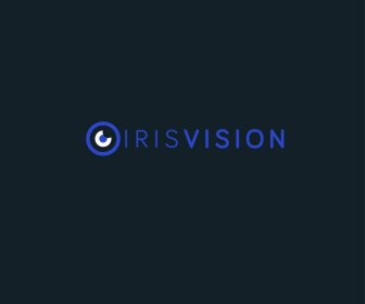iris vision logo template flat dark texts circle sketch