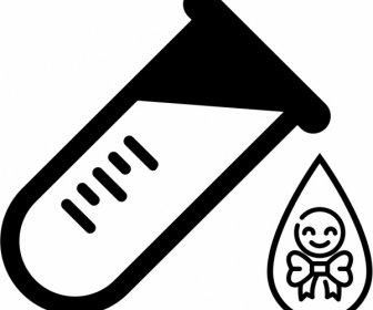 IVF Logo Wektor Graficzny Zestaw Ikona Sztucznej Inseminacji Bioinżynierii Biotechnologii Urodzenia Embrionu W Liniowej Płaski Kontur Cienka Konstrukc