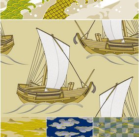 Japanese And Wind Background 2 Vector
