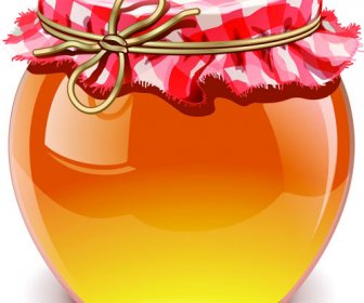 Jar With Honey Vector Graphics 3