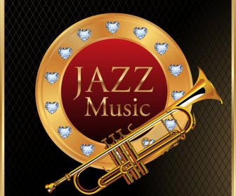 jazz music symbol vector illustration with yellow saxophone