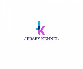 jersey kennel logo template elegant bright modern design