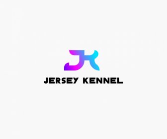 Template Logo Jersey Kennel Desain Teks Bergaya Datar Modern