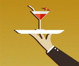 juice cocktail theme design hand carrying decoration