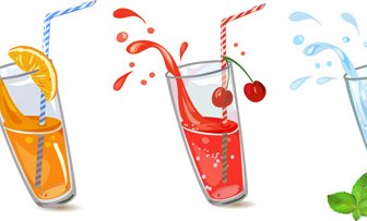 juice splashes design vector