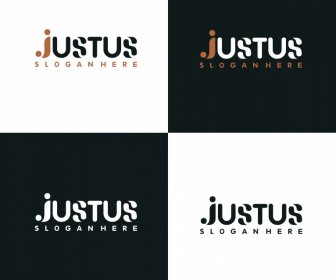 Justus Logo Contraste Flat Textos Decoração