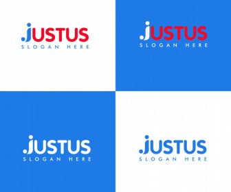 justus logo modern elegant flat texts decor