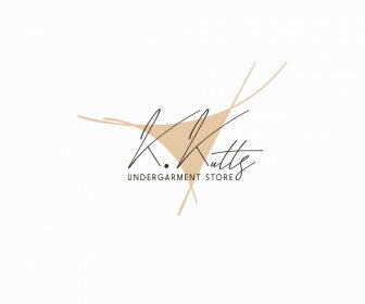 k kutts logo handwritten font undergarment store catering to men women and children handdrawn texts