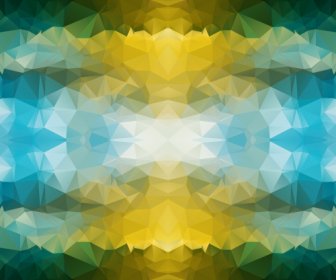 Kaleidoskop Bentuk Geometris Latar Belakang Vektor