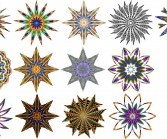 Kaleidoscope Pattern Illustration With Various Circle Shapes