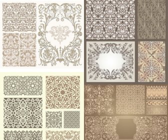 Kinds Background With Decorative Pattern Vector