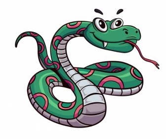 king snake icon funny cartoon sketch
