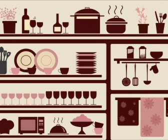 Elementi Di Progettazione A Oggetti Da Cucina Brown Design
