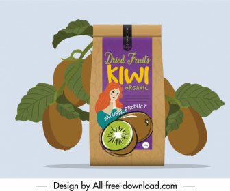 Kiwi Packaging Template Handdrawn Decor Classic Design