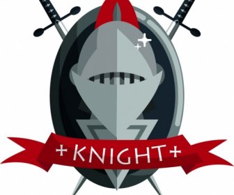 Knight Logotipo Espada De Ferro Armadura ícones Decoração
