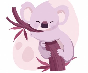 Koala-Symbol Niedliche Cartoon-Skizze
