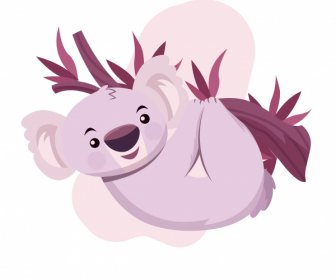 Koala Species Icon Cute Cartoon Sketch