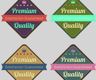 Etichette Premium Qualità Retrò Stile Vettoriale