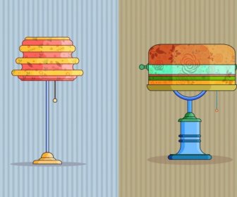 Lamp Icons Colorful Classical Decor