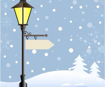 Lamp In The Snow