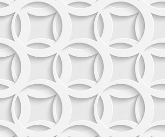 Layered White Vector Seamless Pattern