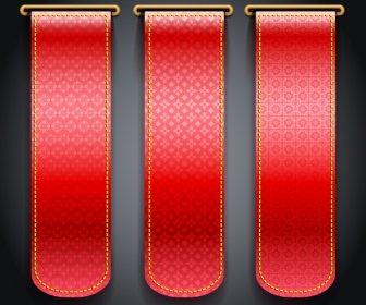 Leather Decorative Template Shiny Red Decor