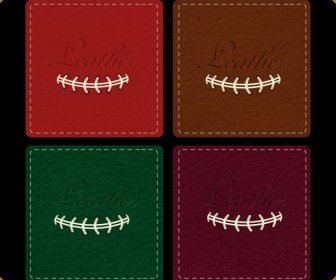 Leather Pattern Collection Various Multicolored Squares Design