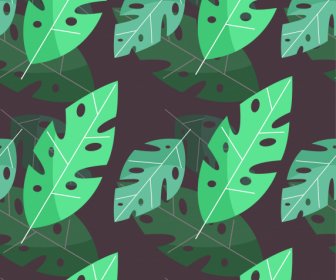 나뭇잎 배경 클래식 어두운 녹색 평면 디자인
