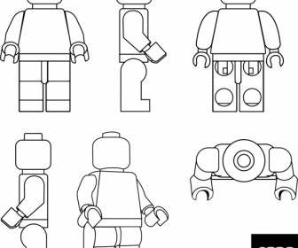 Positions Des Mini-figurines LEGO