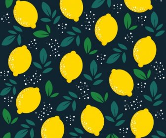 Lemon Background Repeating Flat Decoration