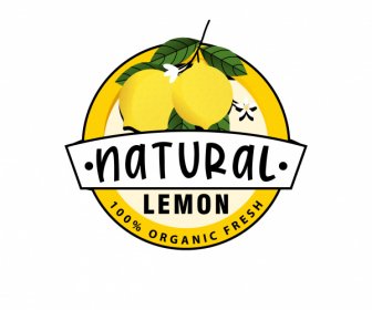 Lemon Fruit Label Template Colored Classic Decor