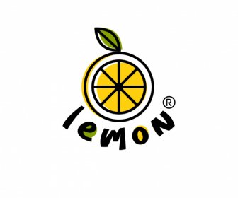 Lemon Logotype Flat Classic Slice Sketch