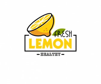 Lemon Logotype Slice Cut Sketch Colored Handdrawn 3d