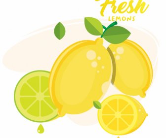 lemon painting bright colored flat sketch