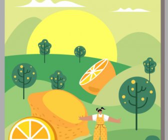 Cartel De Limón Plantillas Colorida Decoración De Dibujos Animados Clásicos