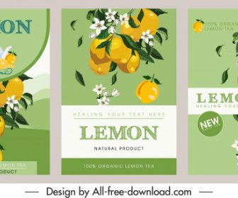 Limon ürünleri El Ilanı şablonları Renkli Klasik Zerafet