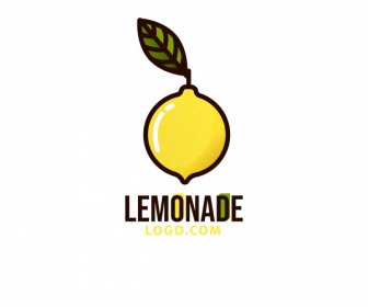 Lemonade Logo Template Flat Yellow Green Sketch