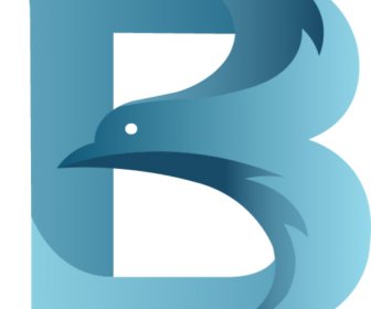 英字のb、鳩のロゴコンセプトクリエイティブでエレガントなロゴデシグフリーベクターとpngeps