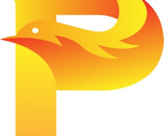 鳩のロゴコンセプトクリエイティブとエレガントなロゴdesig自由ベクターとpngepsと文字p