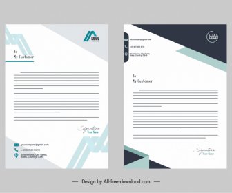 letterhead business elegant geometric decor template