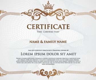 Light Color Certificate And Diploma Creative Template Vector
