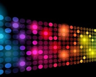 Light Dot Neon Background Vector