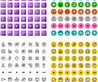 Line Graphic Icons Vector