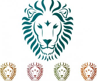 Lion Heads Decoration Collection In Various Colors